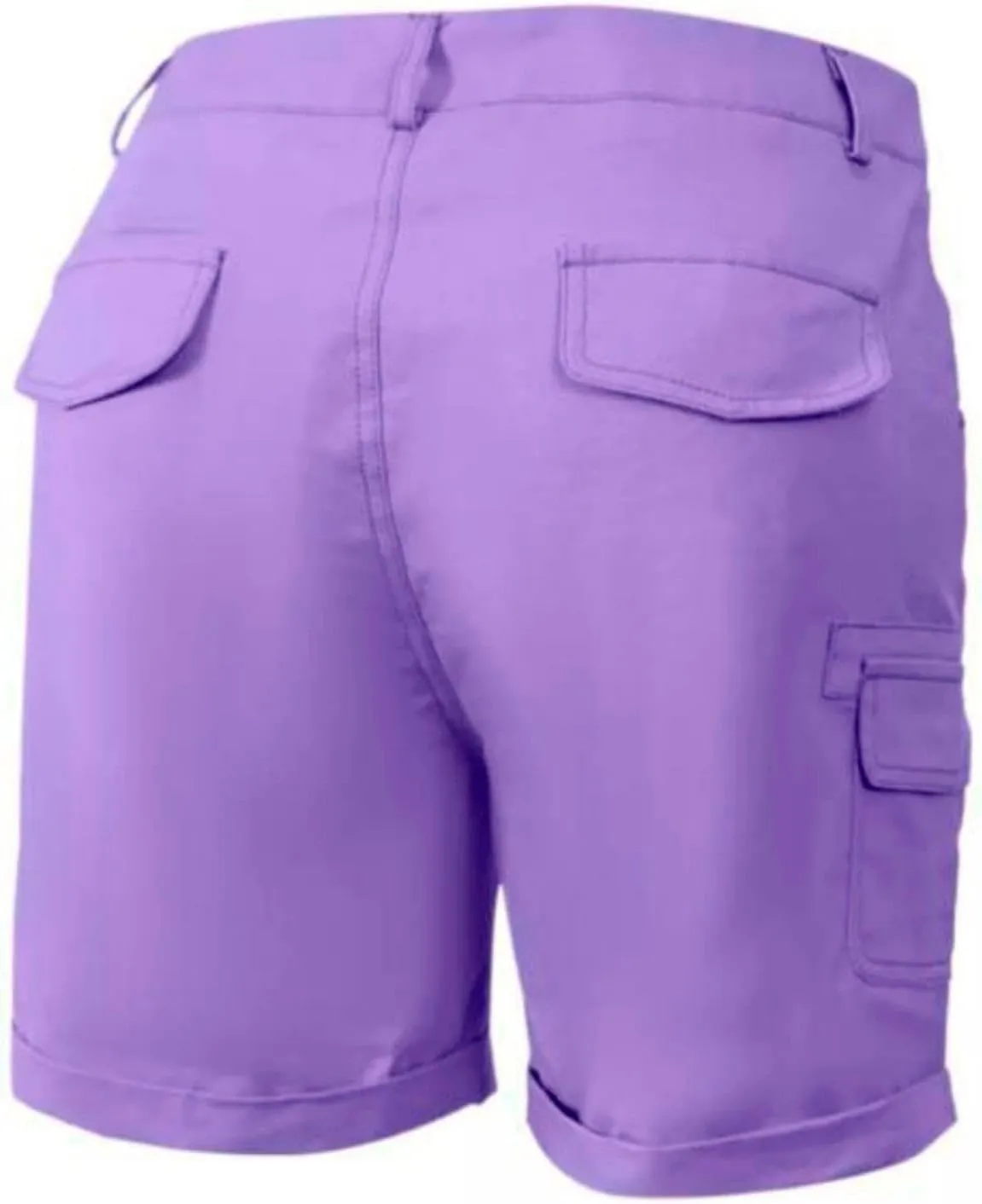 Women's Loose Solid Color Mini Pant,Summer Beach Shorts with Buttons,Cargo Hot Pants for Casual Wear