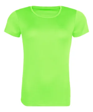 Womens recycled cool T | Electric Green