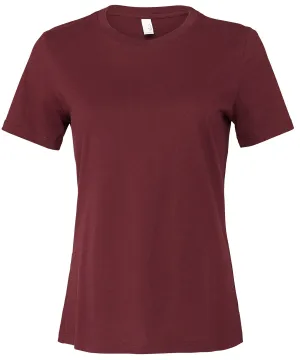 Womens relaxed Jersey short sleeve tee | Maroon