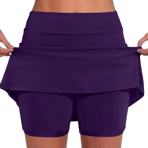 Womens Skorts with Pockets Plus Size Athletic Skorts for Women High Waist Summer Shorts Casual, Small