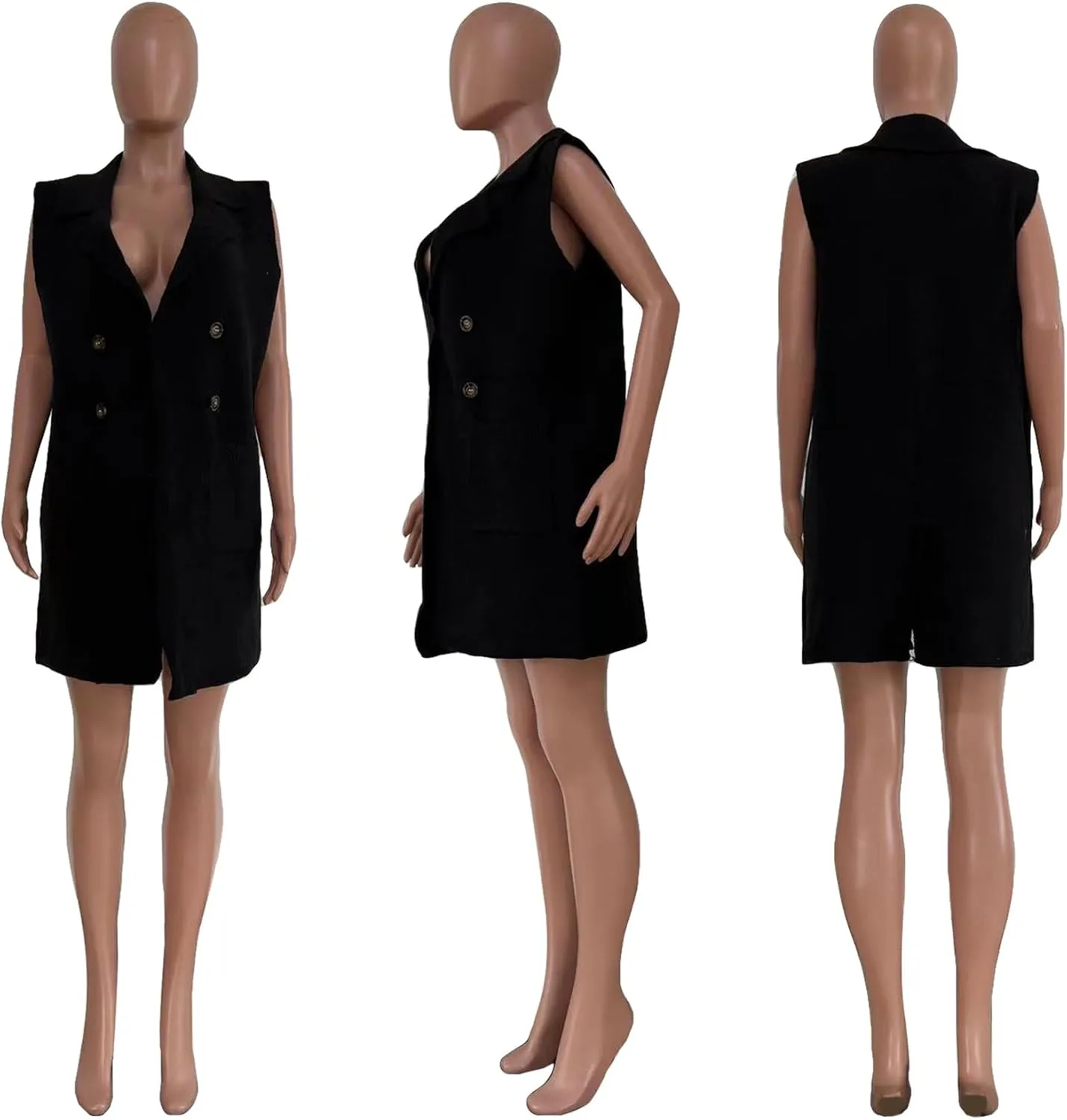 Womens Sleeveless Sweater Vest Cable Knit Open Front Long Cardigan Waistcoat Jacket Outerwear Coat