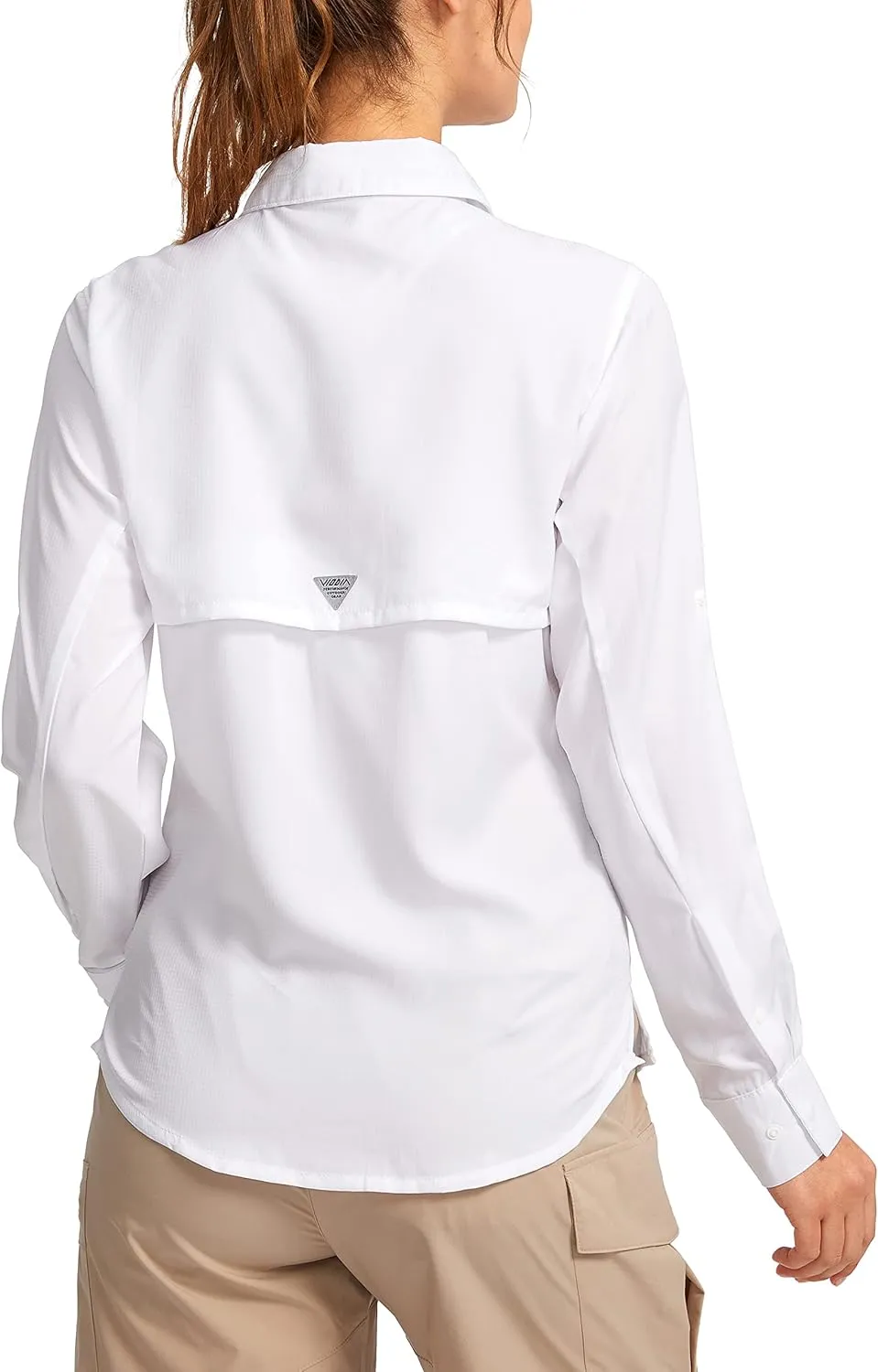 Womens Sun Protection Fishing Shirt with Zipper Pockets Lightweight SPF Long Sleeve Shirts for Hiking Safari