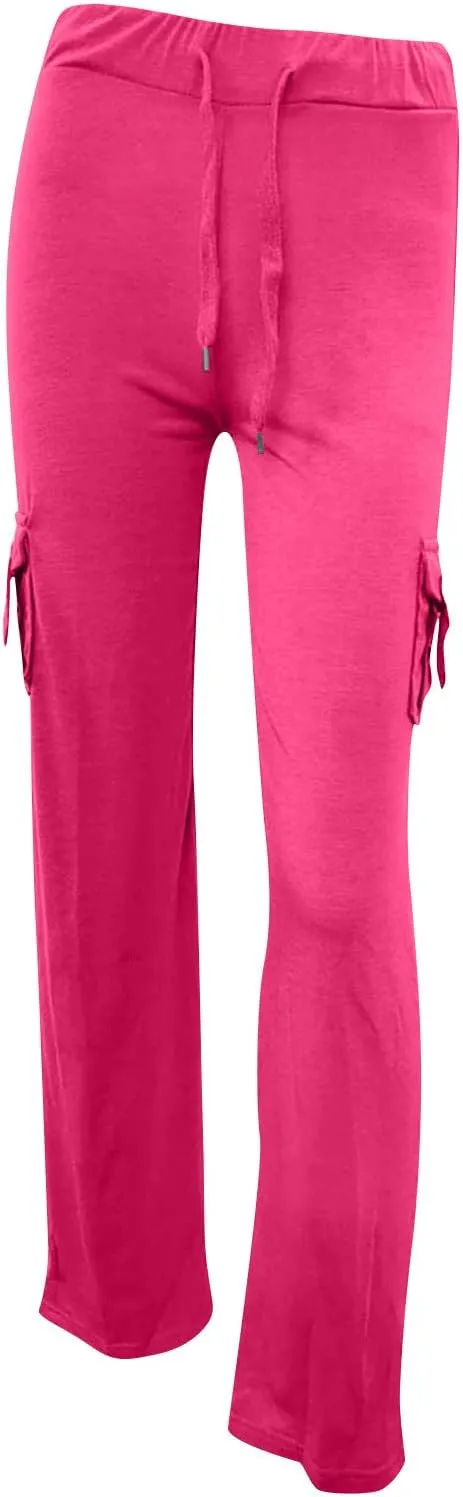 Womens Wide Leg Yoga Pants cargo wide leg pants Plus Size Flare Leggings Baggy Pants Flare Yoga Pants with Pockets