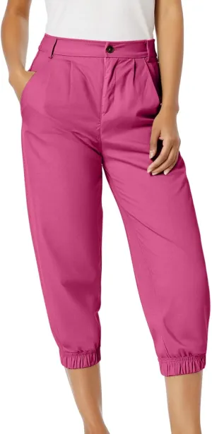 Work Capri Pant for Women Summer Business Casual High-Waist Crop Pant Fashion Dressy Trousers with Pockets S-3XL