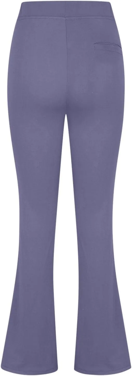 Work Pants for Women 2025 High Waist Stretch Comfy Dressy Flare Long Pants Casual Pull On Office Business Trousers