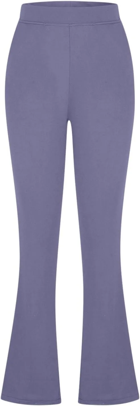 Work Pants for Women 2025 High Waist Stretch Comfy Dressy Flare Long Pants Casual Pull On Office Business Trousers