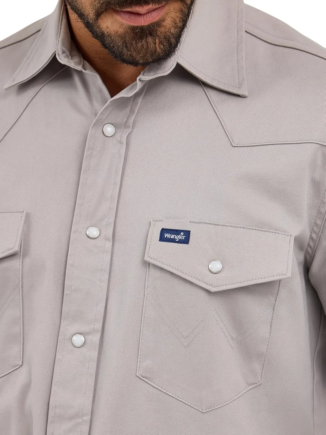 Wrangler Men's Premium Performance Advanced Comfort Cowboy Cut Long Sleeve Spread Collar Solid Shirt