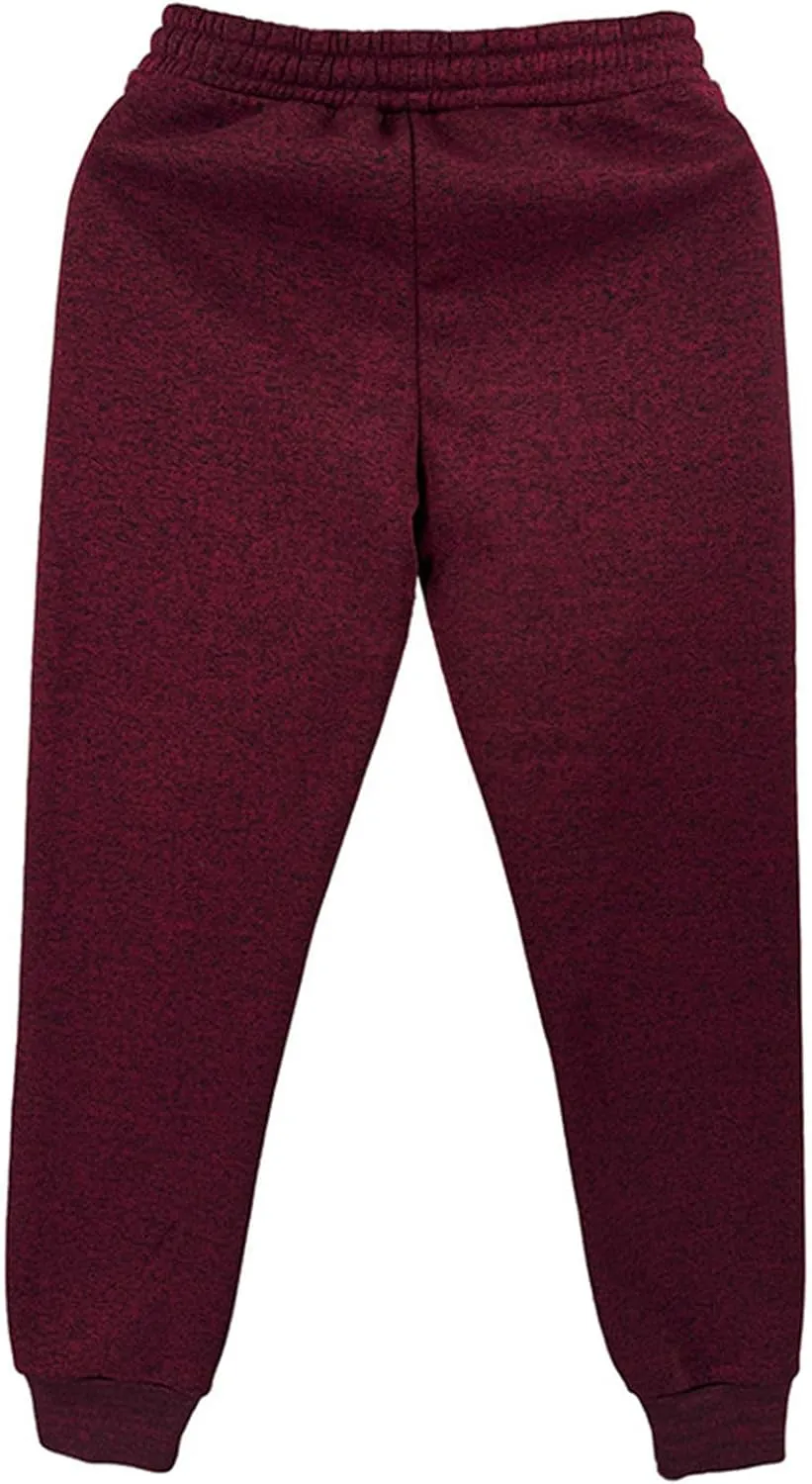 Xiaojmake Mens Marled Fleece Sweatpant Elastic Waist Drawstring Sweatpant Slim Fit Workout Training Gym Jogger Athletic Pant