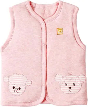 XYIYI Baby Warm Jacket Cotton Vest, Unisex Infant Toddler Padded Waistcoat