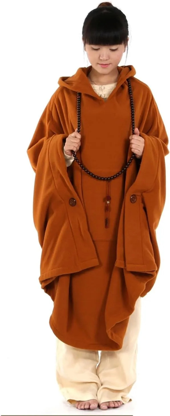 ZanYing Meditation Buddhist Hooded Cloak Outfit Oversize Coat