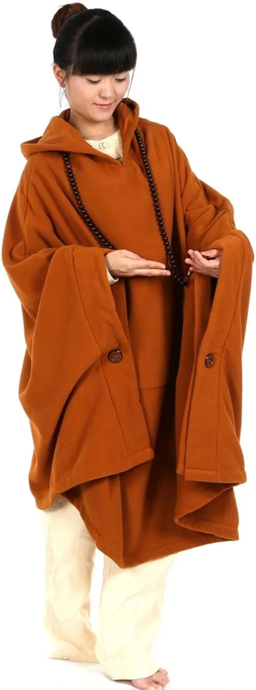 ZanYing Meditation Buddhist Hooded Cloak Outfit Oversize Coat