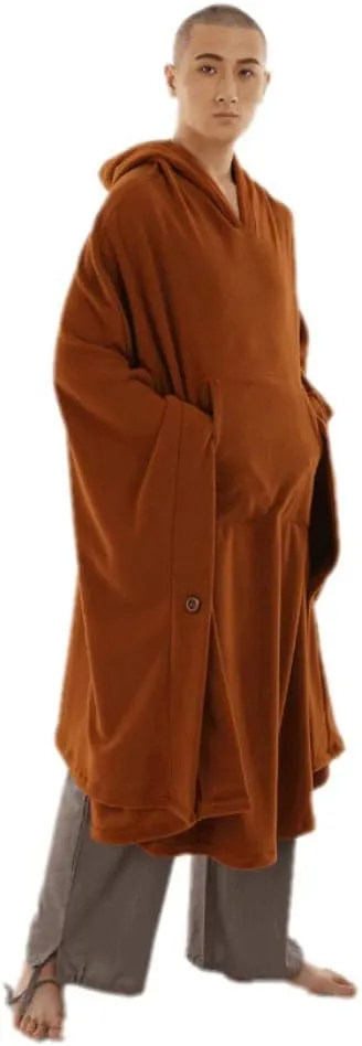 ZanYing Meditation Buddhist Hooded Cloak Outfit Oversize Coat