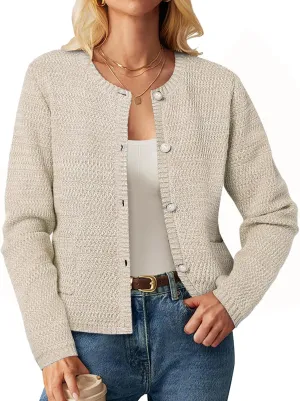 ZANZEA Knit Cardigan Sweater Casual Long Sleeve Open Front Button Down Pockets Lady Jackets 2024 Fall Fashion Outwear