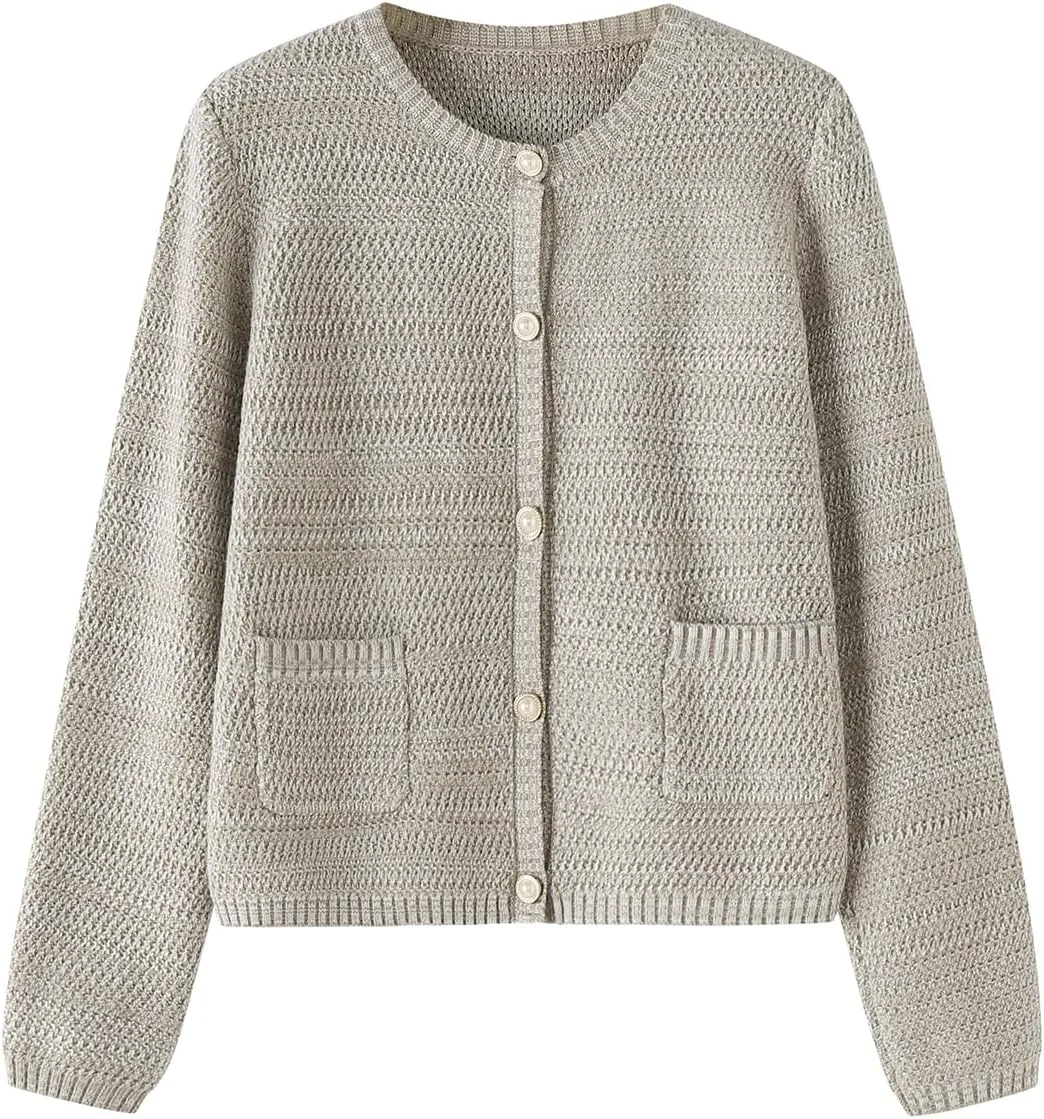 ZANZEA Knit Cardigan Sweater Casual Long Sleeve Open Front Button Down Pockets Lady Jackets 2024 Fall Fashion Outwear
