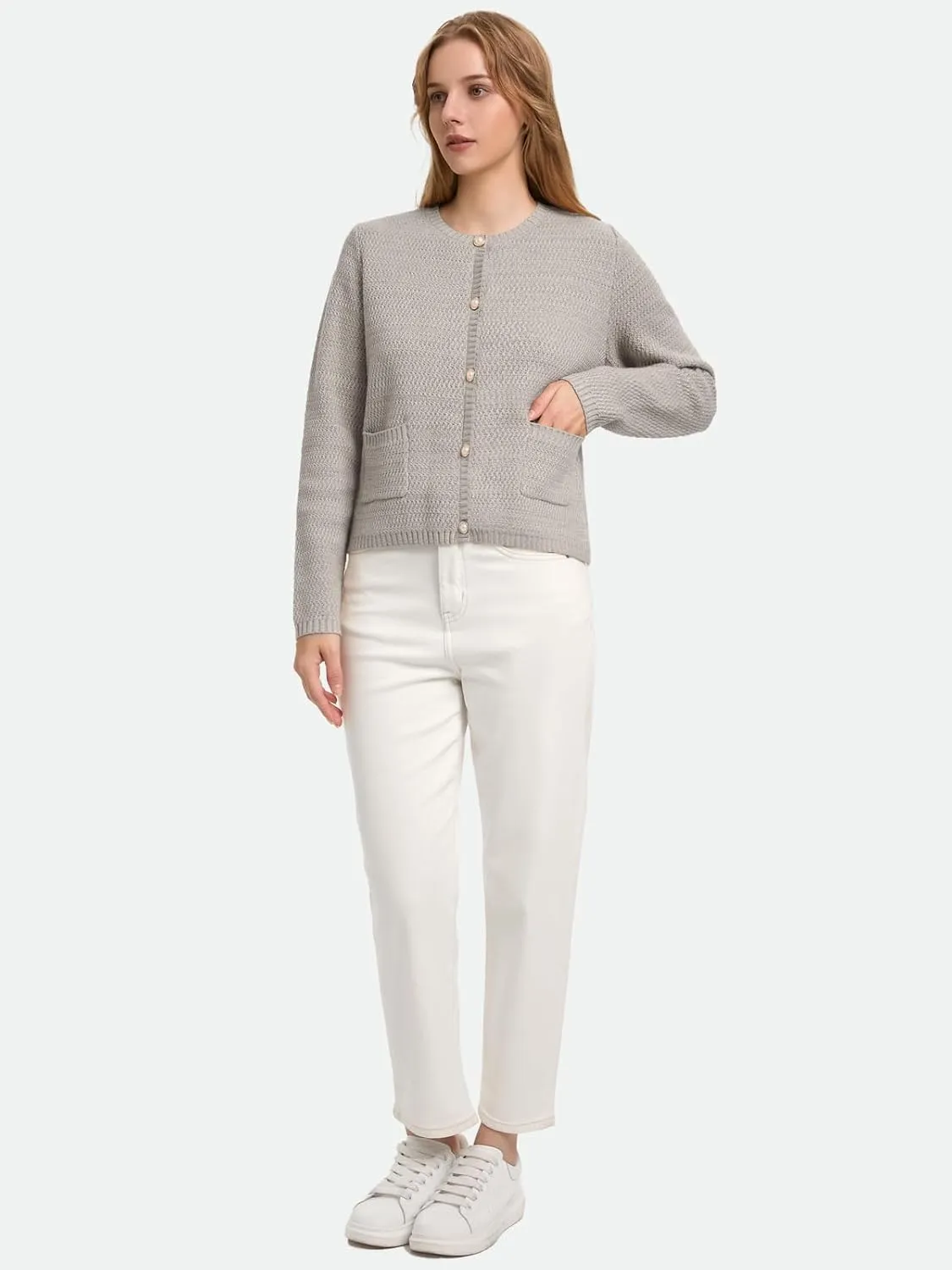 ZANZEA Knit Cardigan Sweater Casual Long Sleeve Open Front Button Down Pockets Lady Jackets 2024 Fall Fashion Outwear